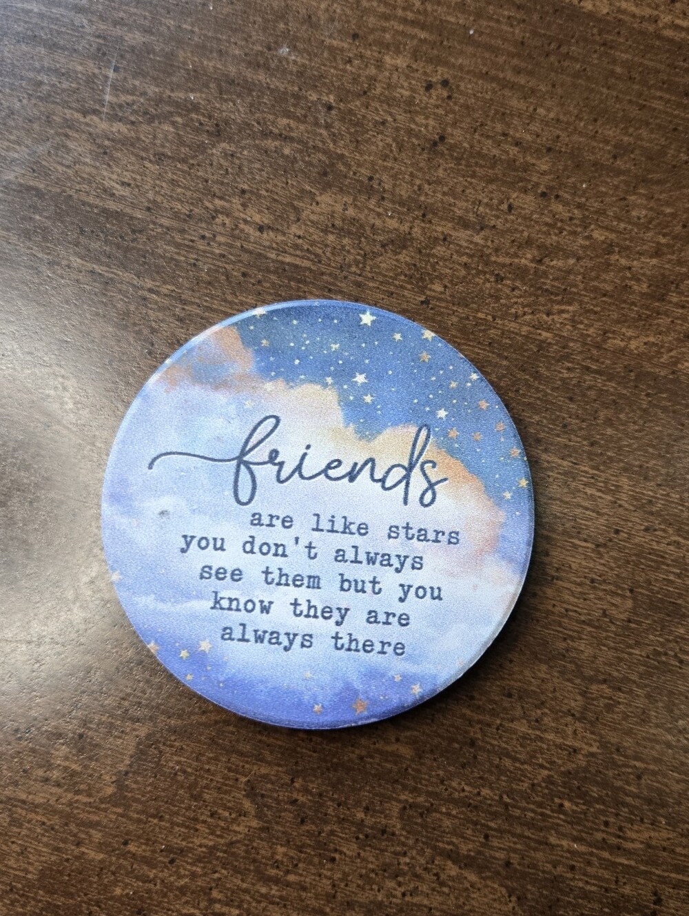 *SALE* New Ceramic Car Coaster Gift Friends Are Like Stars You Don't Always See